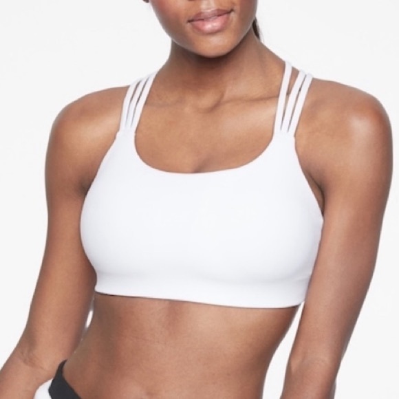 Athleta Other - Athleta Hyper Focused White Strappy Sports Bra Small S.